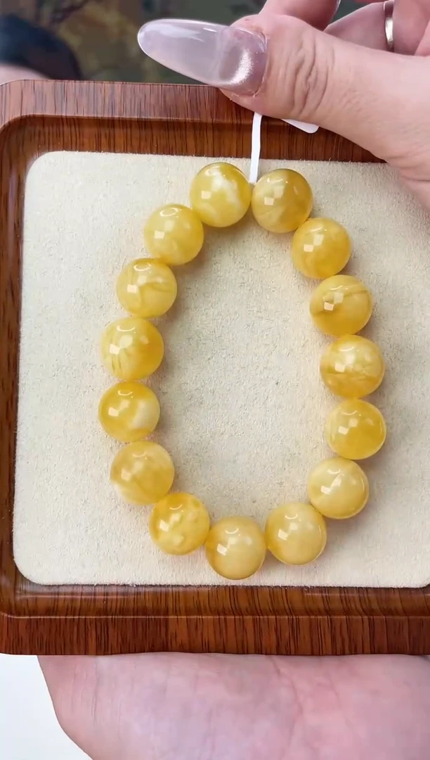 未镶嵌蜜蜡裸石手串