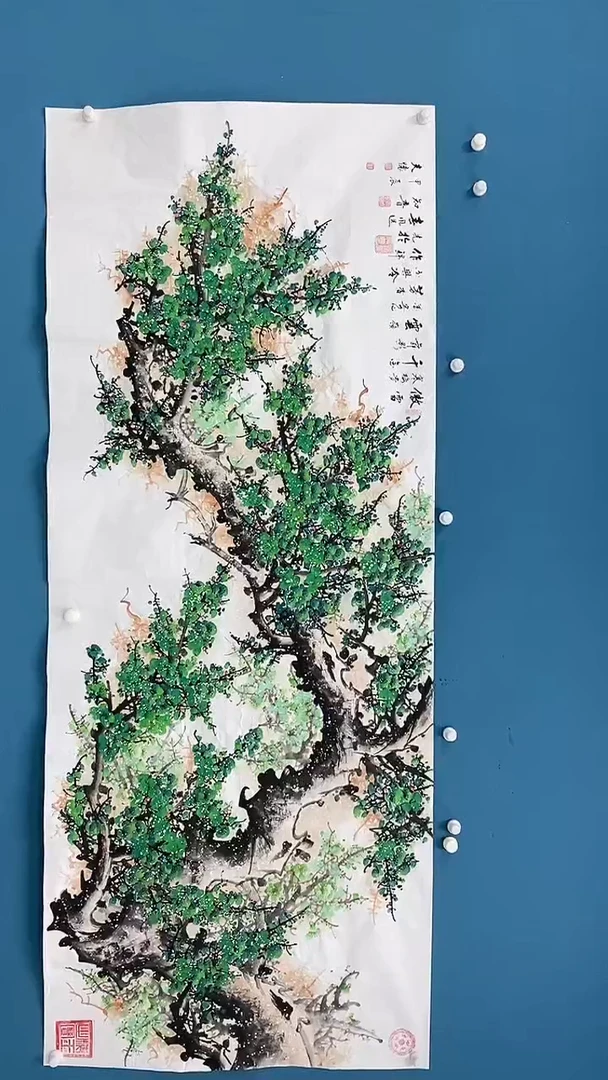 【闪购商品】国画1.17-王夫怀-八尺绿梅72