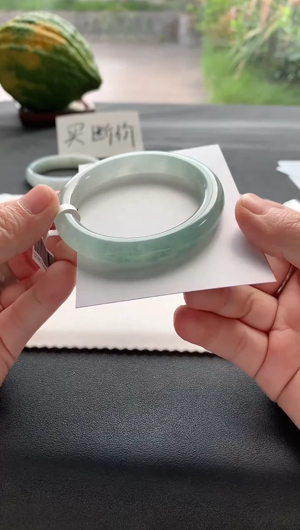 未镶嵌手镯翡翠52圆条买断Y3796