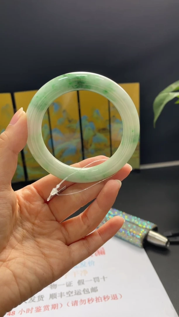 未镶嵌手镯翡翠35#天然缅甸A货翡翠手镯55-57圈口