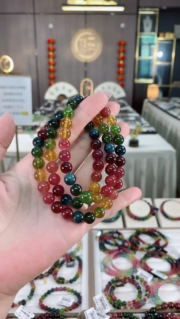 三圈手串8mm+未镶嵌碧玺（多样性发一条）hon