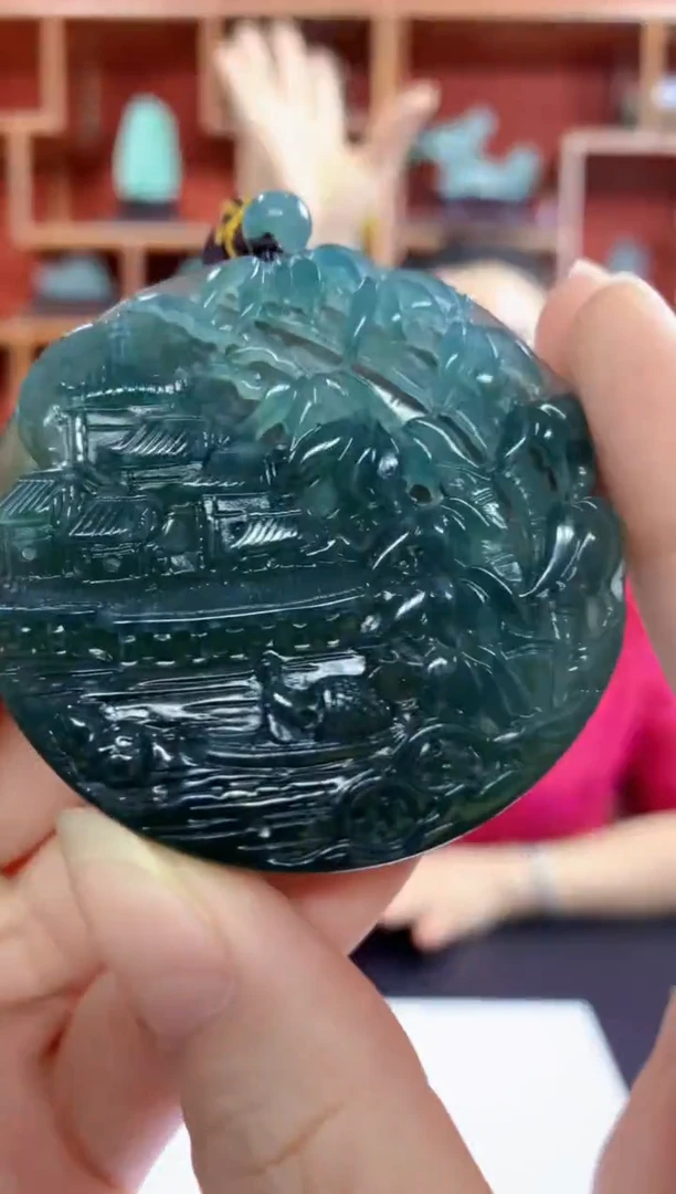 定制翡翠未镶嵌1095ry-毛货挂件39