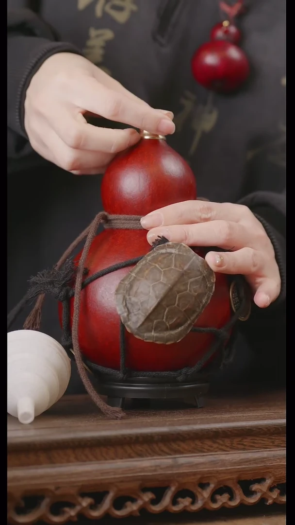 【闪购商品】186号精品天然大漆工艺防渗内胆酒葫芦~