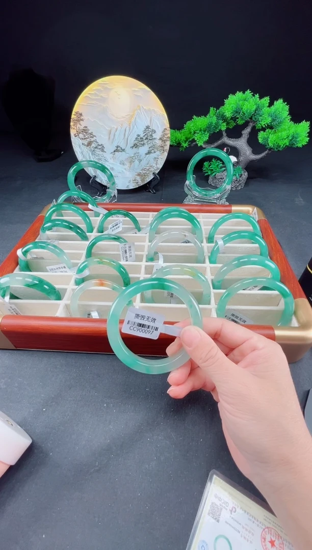 未镶嵌手镯石英质玉（非洲翠）真品上等纯天然非洲翠玉手镯石英质玉