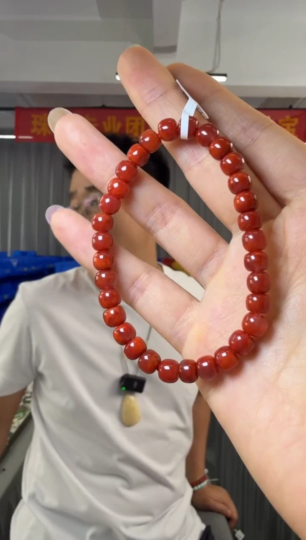 手串未镶嵌南红玛瑙南红老型珠单圈6*5mm