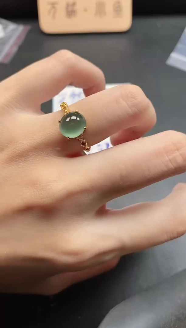 银S925镶嵌戒指翡翠51511
