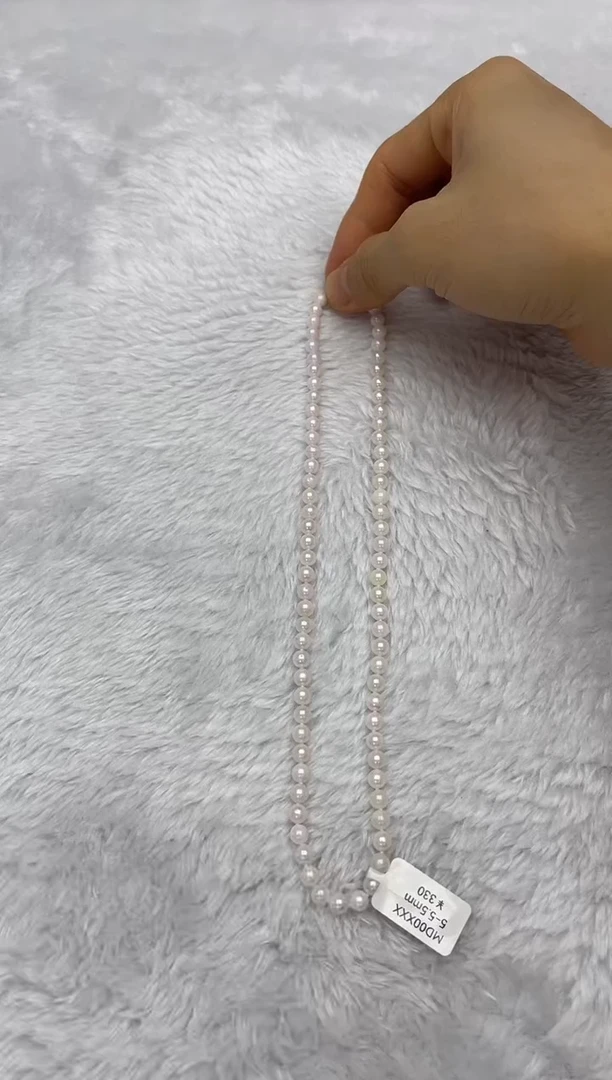 项链银S925镶嵌海水珍珠AK5-5.5mm