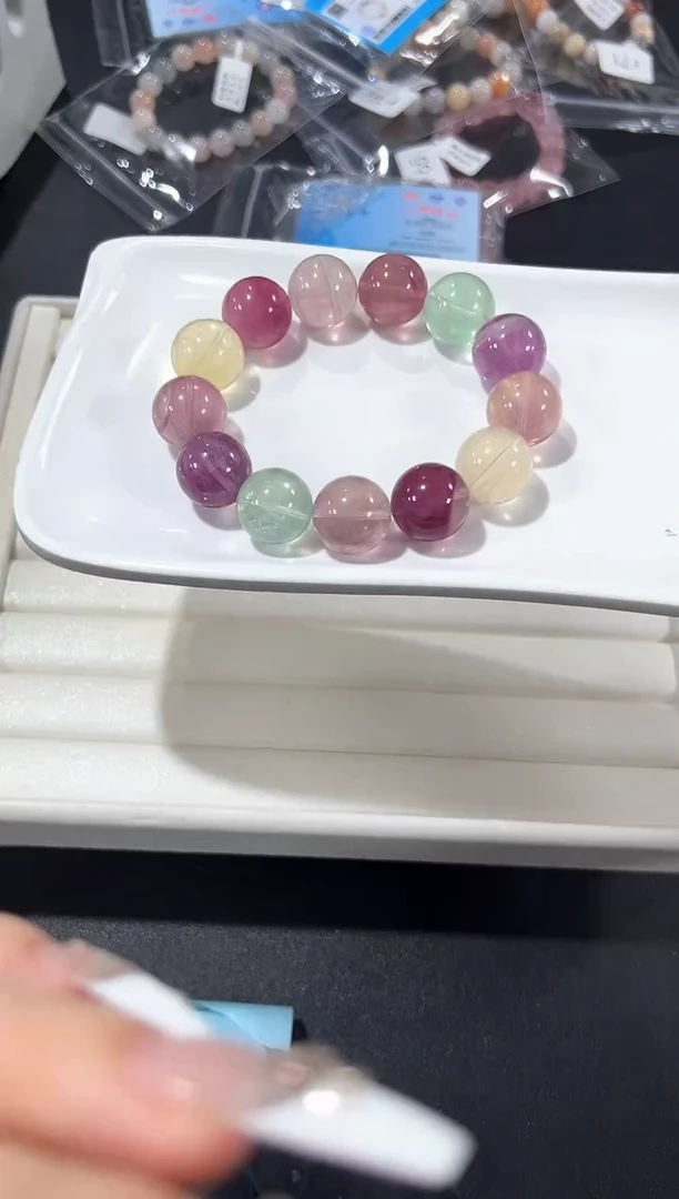 未镶嵌手链萤石74r多样性发其一【1条】默认微瑕