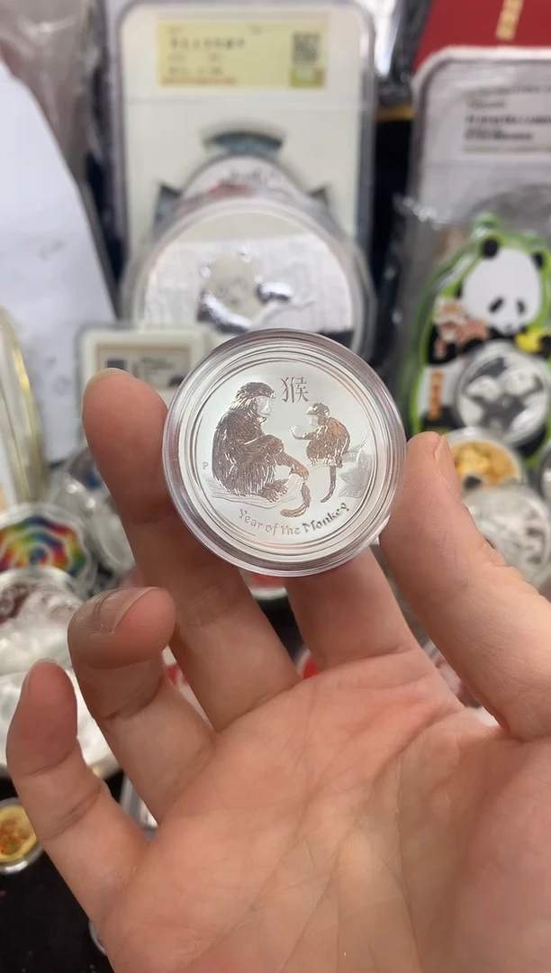 纯银澳洲猴1/2盎司银币