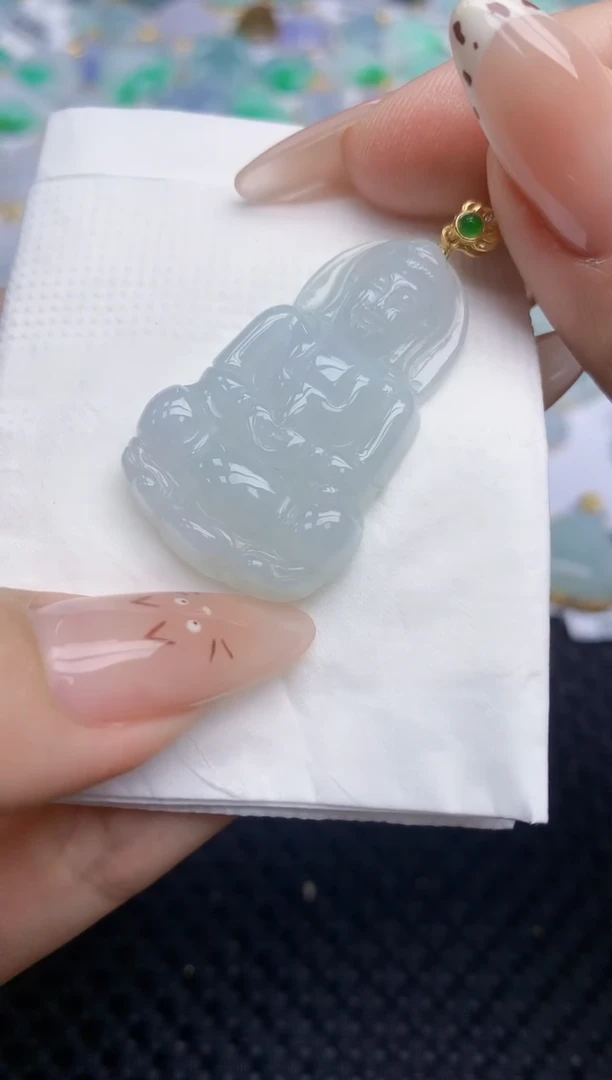 翡翠银S925镶嵌颈饰208   天然翡翠A货