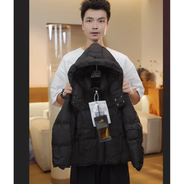Y029冬季新款儿童羽绒服短款加厚连帽冬季白鸭绒外套