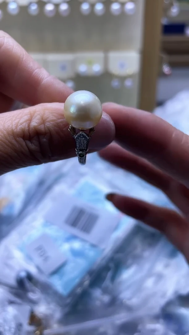 【闪购商品】海水珍珠戒圈银S925镶嵌2