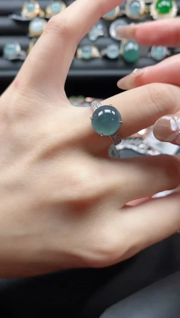 【闪购商品】翡翠戒指银S925镶嵌1111