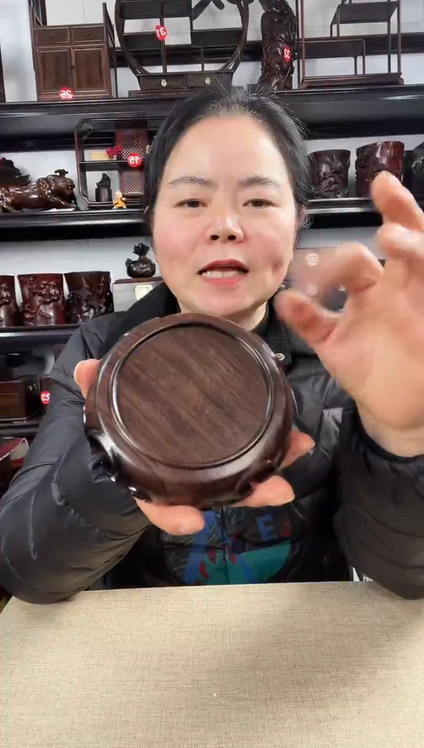 木小卷边圆老李红木工艺品