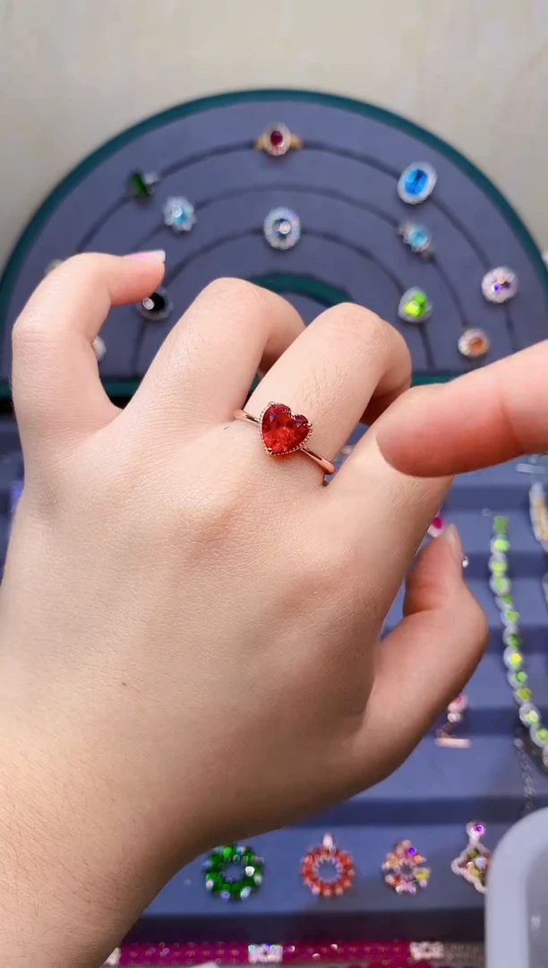 【闪购商品】红宝石戒指银S925镶嵌4