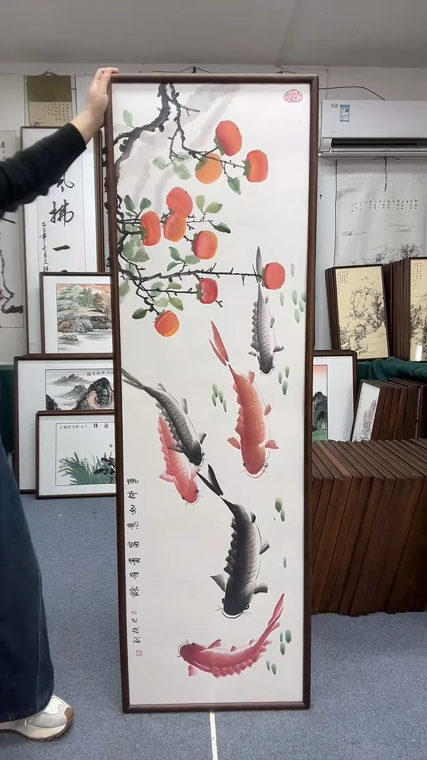 国画尺寸50*1米63实木画框京东包邮手绘