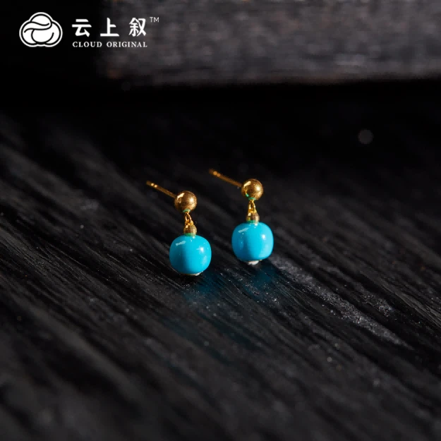 【云上叙】 23 QJDXYGD3089508-D 18K绿松耳钩-多样性发一