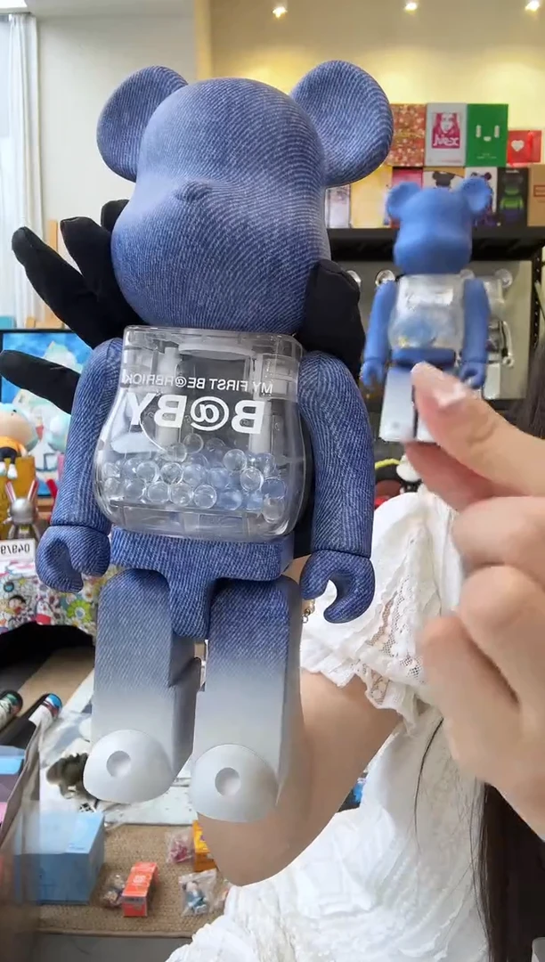 潮流玩具 积木熊 牛仔千秋400% 100%