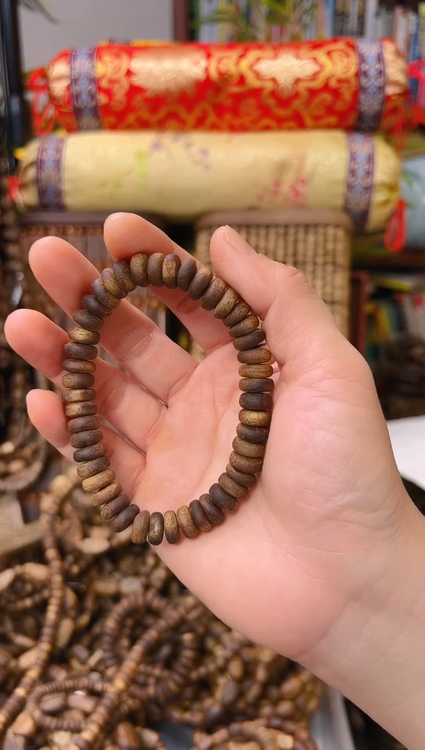 沉香手串棋楠算盘珠单圈多样性发一条