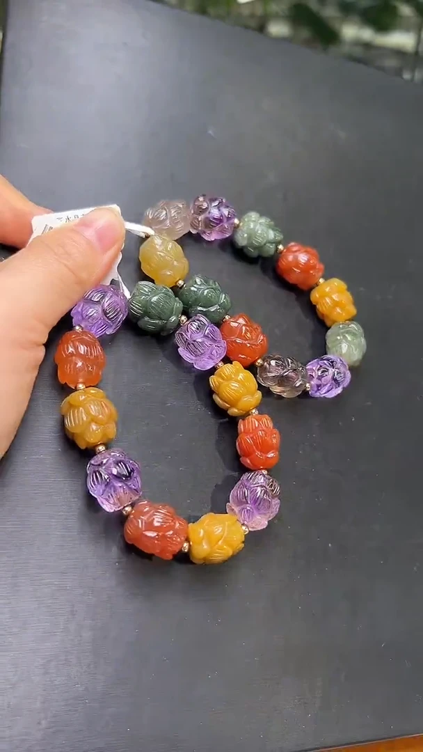 未镶嵌手串水晶水晶设计莲花手串 多样性发一 JP55915