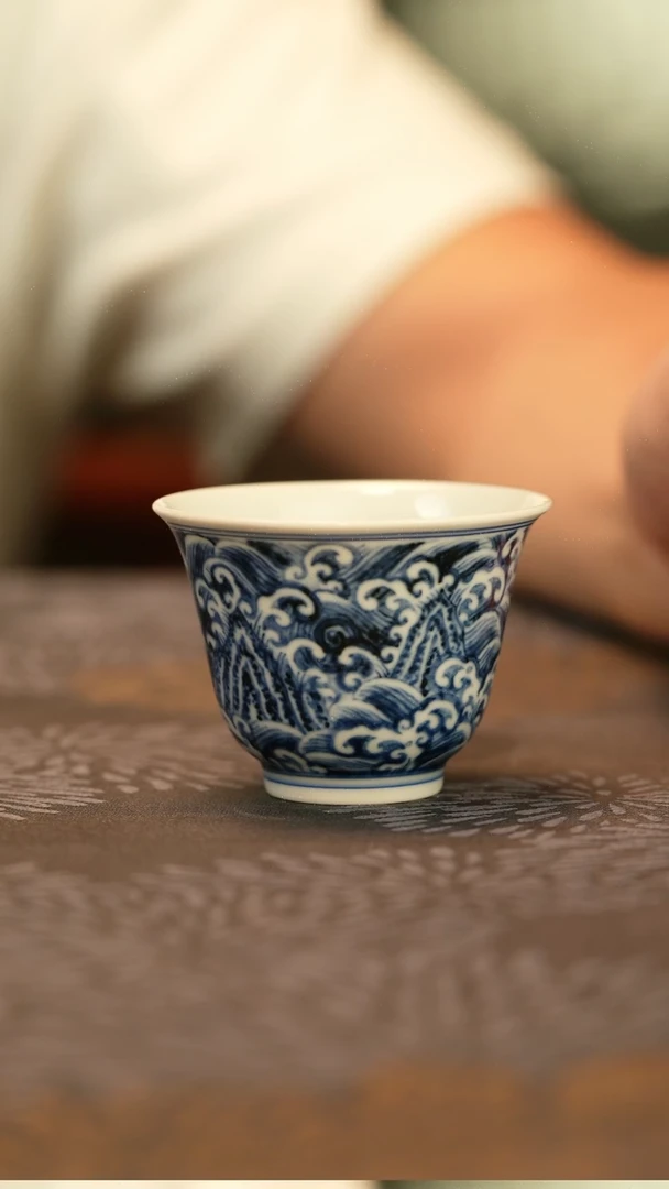 仿明江崖海水小客杯