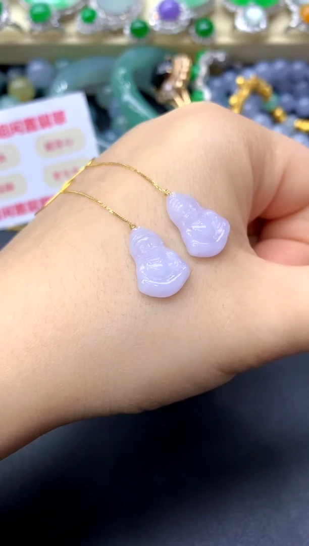 18K金镶嵌翡翠耳饰32-中国好珍宝