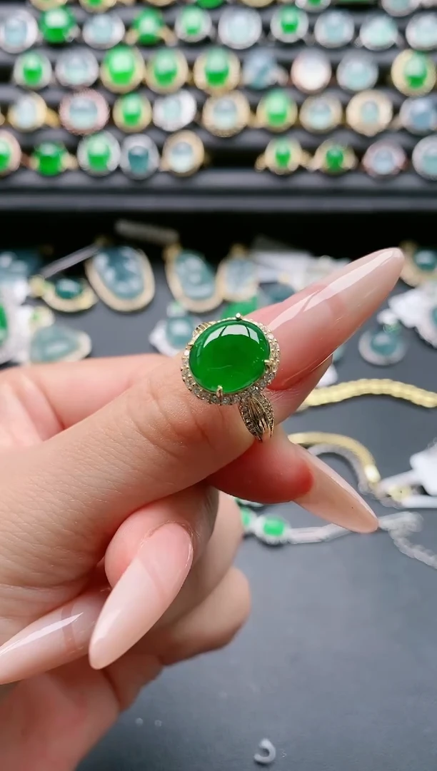 【闪购商品】翡翠戒指银S925镶嵌111111