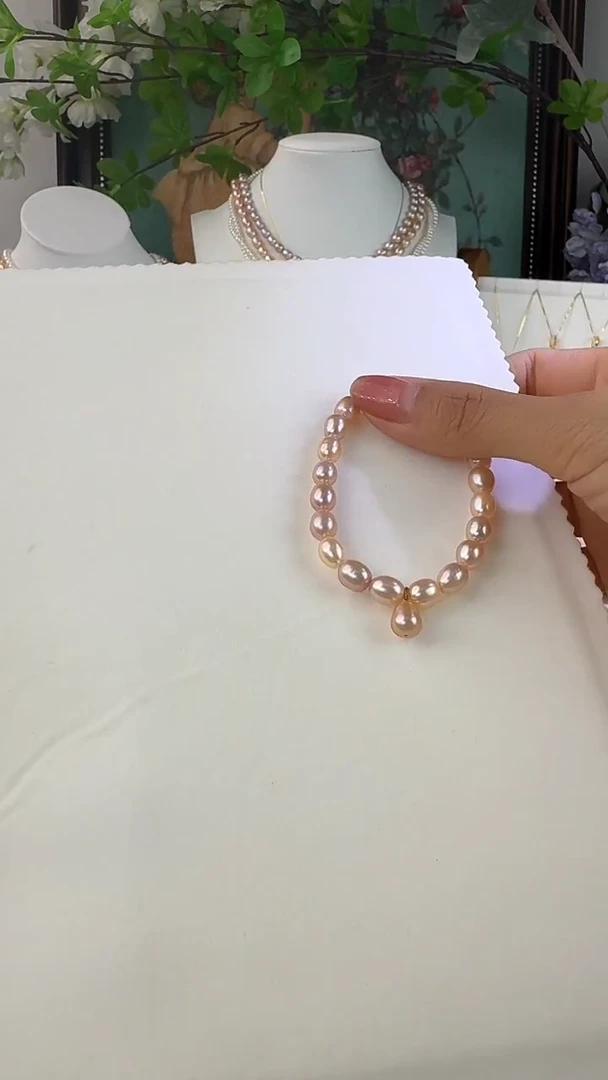 淡水珍珠银S925镶嵌颈饰16
