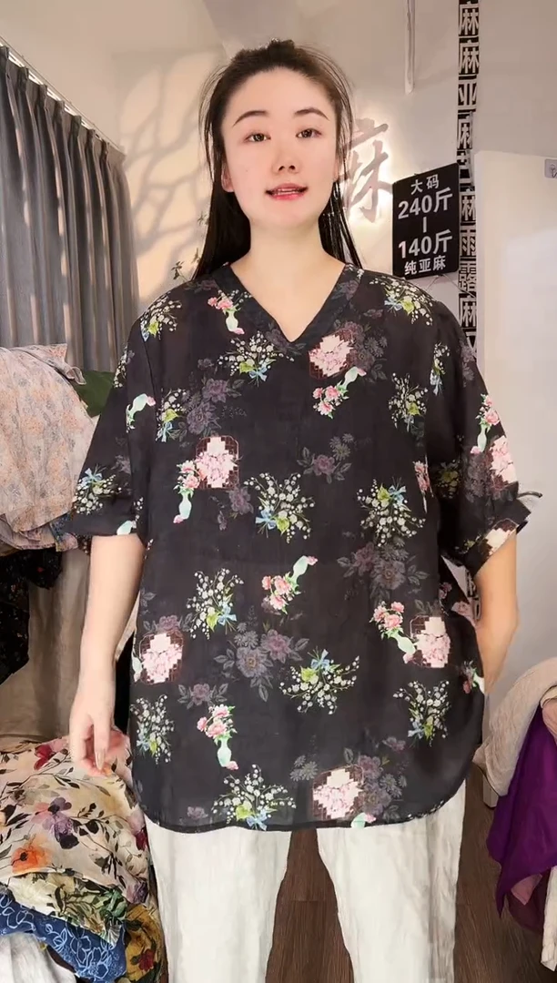 亚麻汉麻苎麻大码女装。