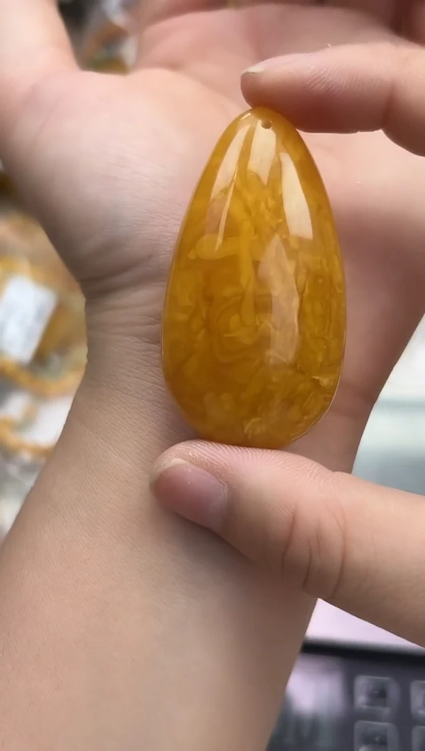 裸石琥珀未镶嵌琥珀蜜蜡吊坠