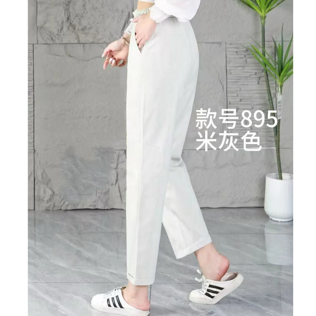 窄版弯刀微弹休闲裤显瘦透气好打理直筒裤秋款
