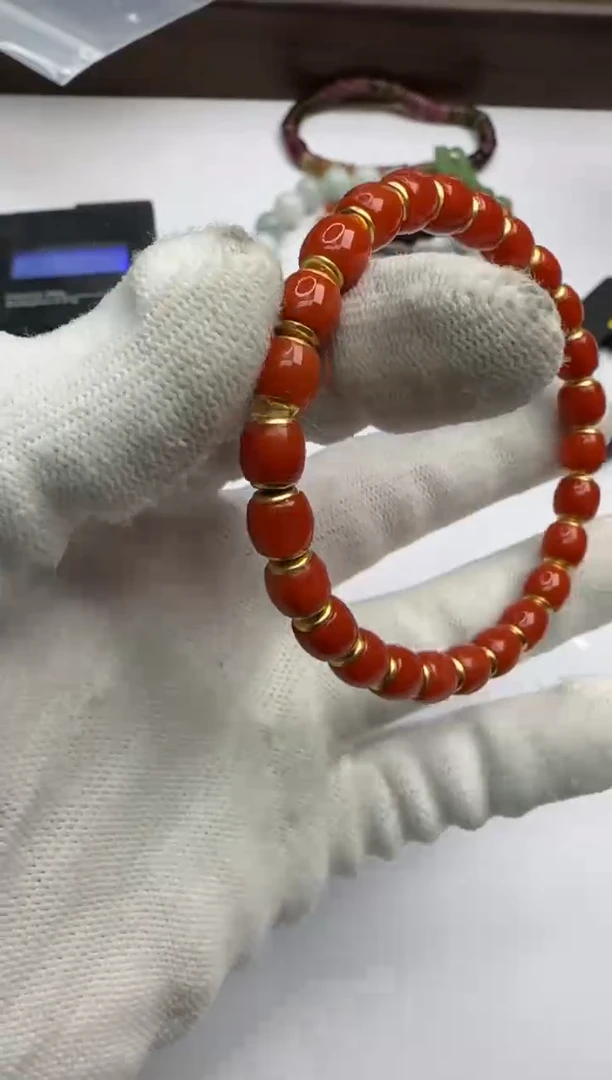 【闪购商品】南红玛瑙手链未镶嵌南红手串