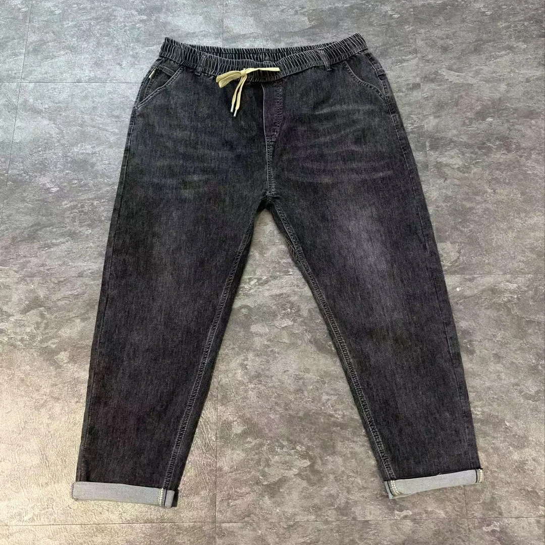 180-380斤夏季高弹耐磨显瘦深档弹力牛仔裤678#