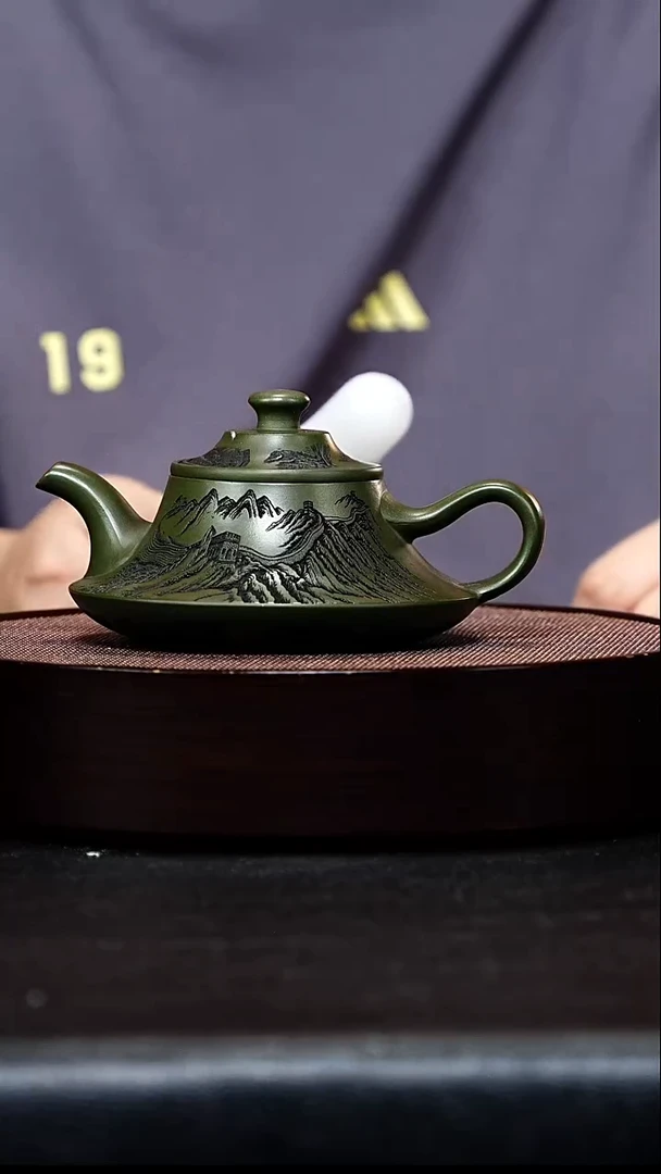 茶壶紫砂云炉绿泥