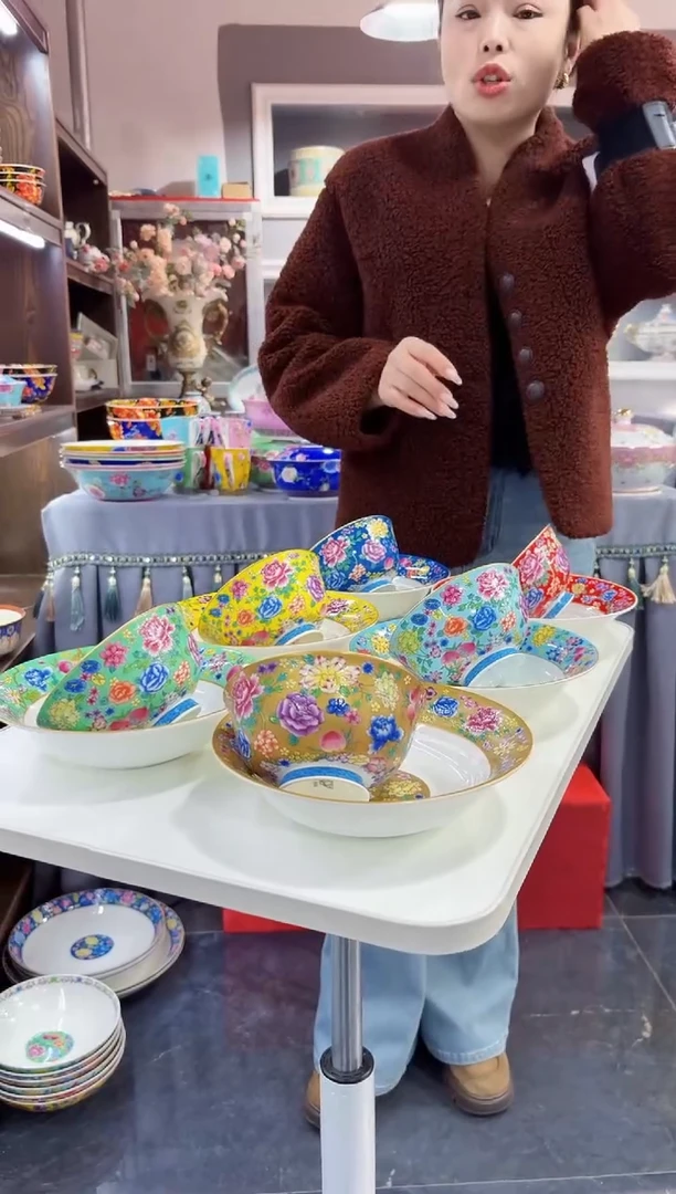 珐琅六碗＋六盘景德镇