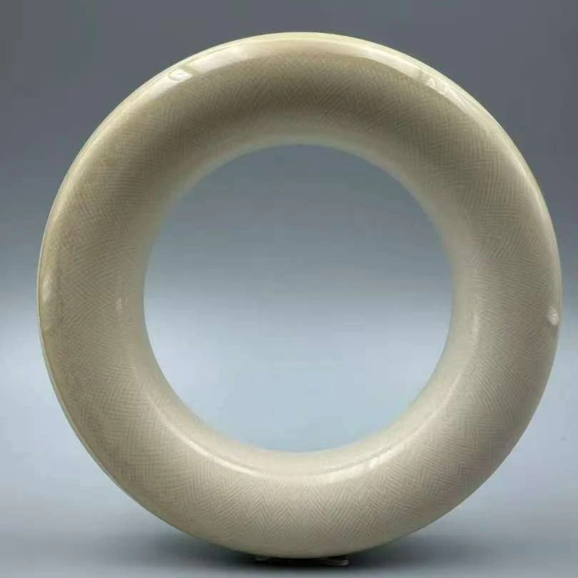 M50569天然猛犸牙满纹芝士皮西藏手镯圆镯男士148.4g 60.7*20.3mm