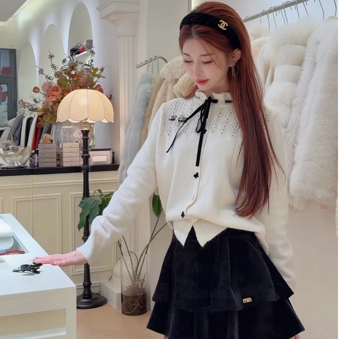 针织拼接慵懒风毛针织衫毛衣