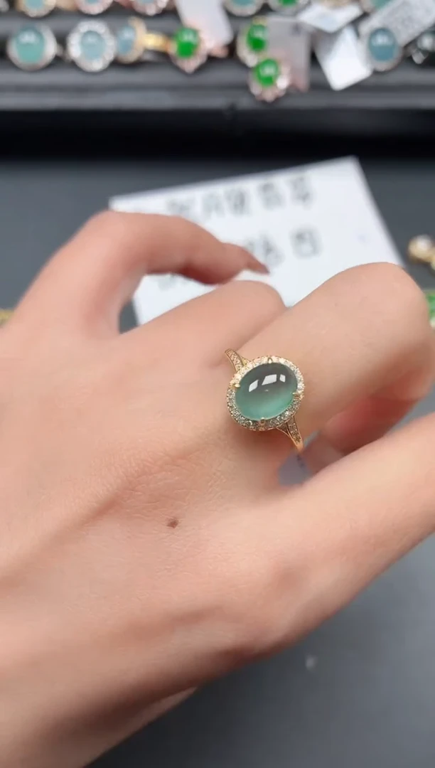 银S925镶嵌戒指翡翠11111