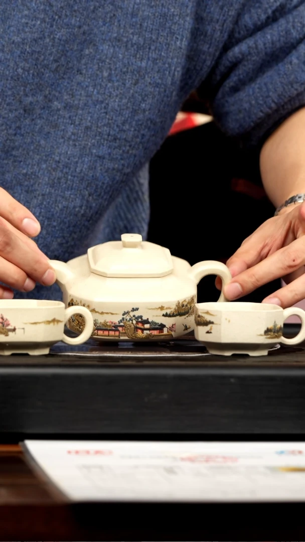 【闪购商品】紫砂茶壶QYJ 象牙白玉段 景州八方