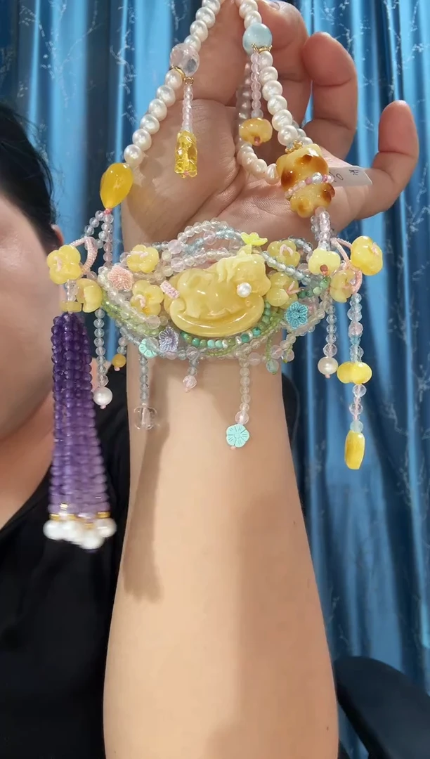 蜜蜡项链未镶嵌蜜蜡小木马项链