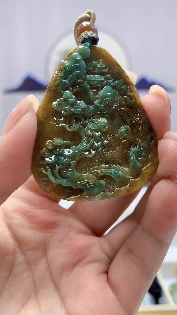 【闪购商品】定制翡翠未镶嵌5028ms-毛货91山水