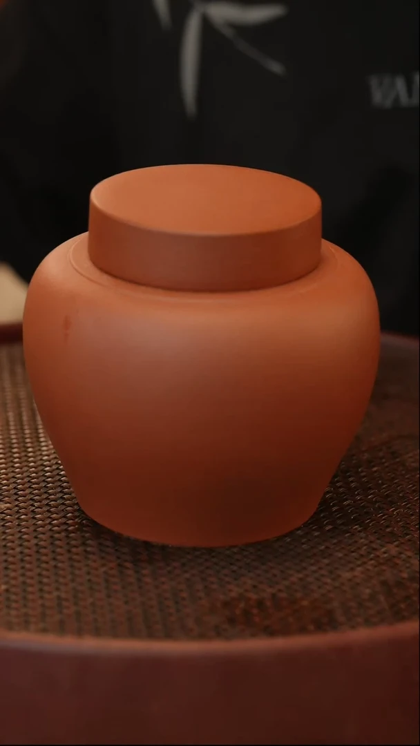 茶壶紫砂红泥 茶叶罐 （四两到半斤）850cc