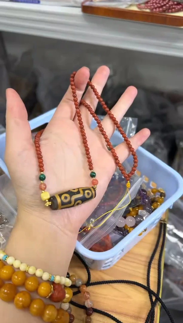 手链未镶嵌南红玛瑙南红玛瑙九眼珠项链[0702]