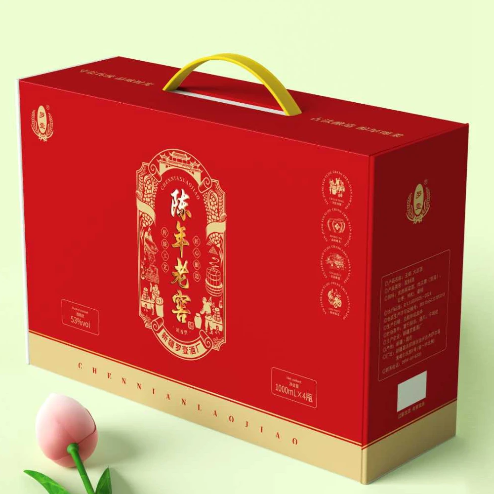 罗壹【陈年老窖】纯粮酿造浓香优级白酒52度1000ml*4