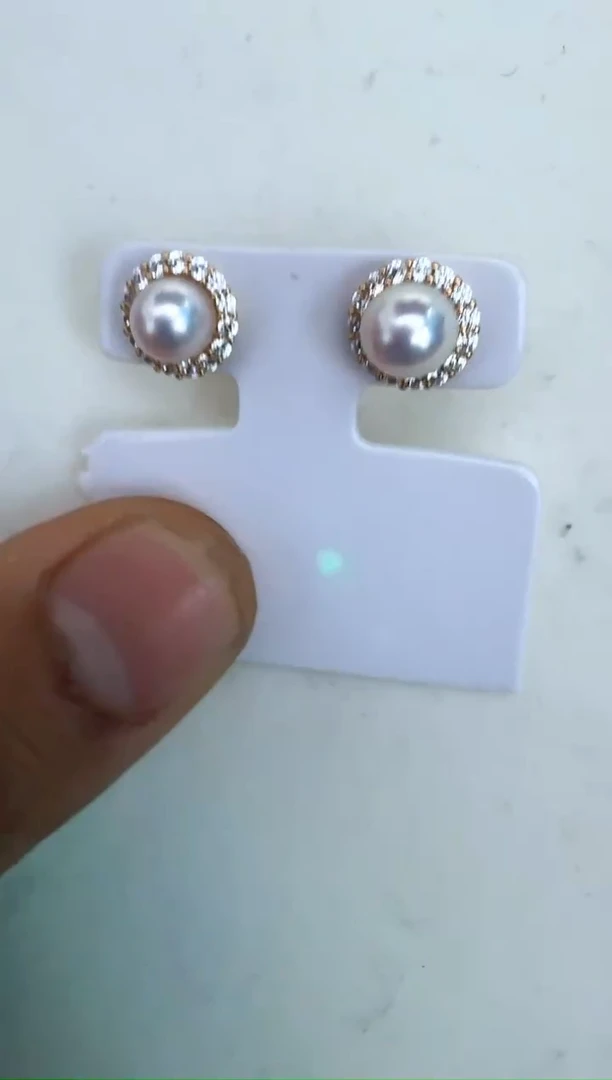 【闪购商品】海水珍珠耳饰银S925镶嵌耳钉