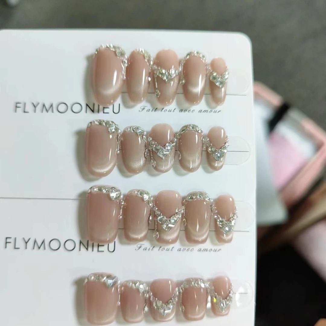 天作之合  蝶诗舞  纯手工定制美甲贴片 气质高级定制穿戴甲10片