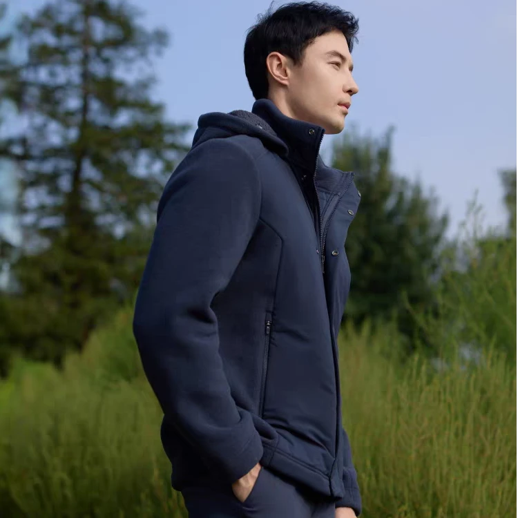 【年终狂欢】AIGLE艾高户外加厚保暖防风全拉链抓绒衣男BD07
