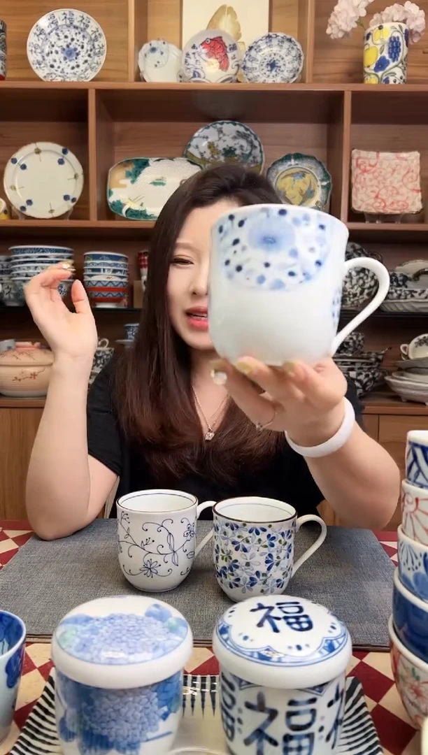 瓷片花伊万里 马克杯