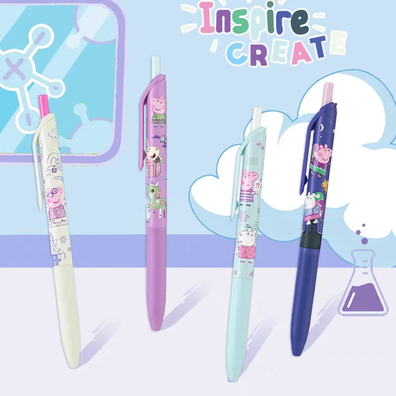 新款小猪佩奇联名速干中性笔Campus按动式不易晕染水笔