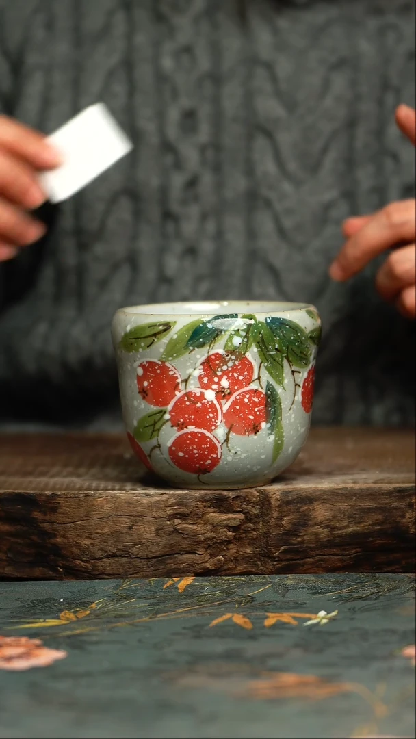 【闪购商品】杯杯釉下彩手工手绘同款陶器